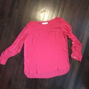 Loft Hot Pink Dress Top - M